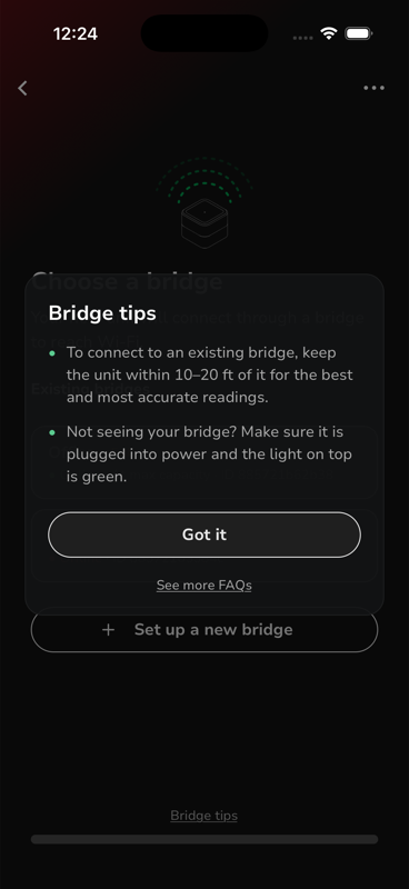 In-app Bridge tips popover